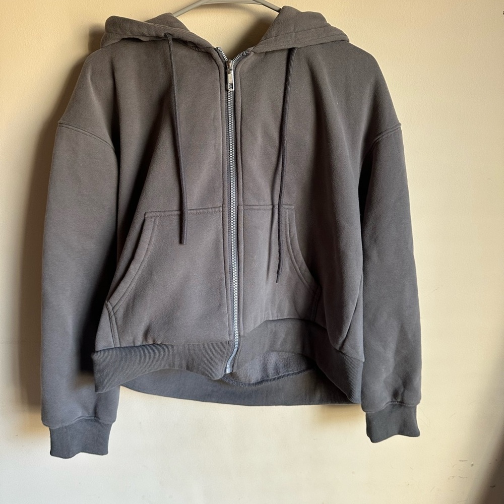 Gray Zip-Up Hoodie